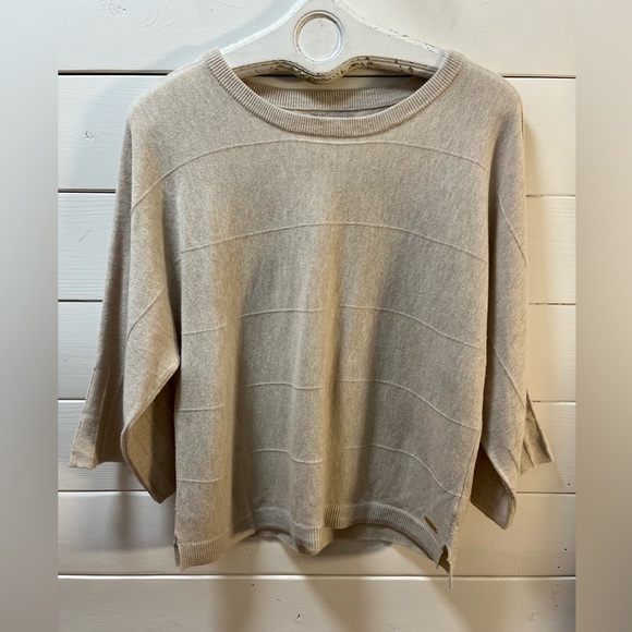 PART TWO • Beige Wool Knit Sweater with ¾ Sleeves • Size S - Picture 1 of 8